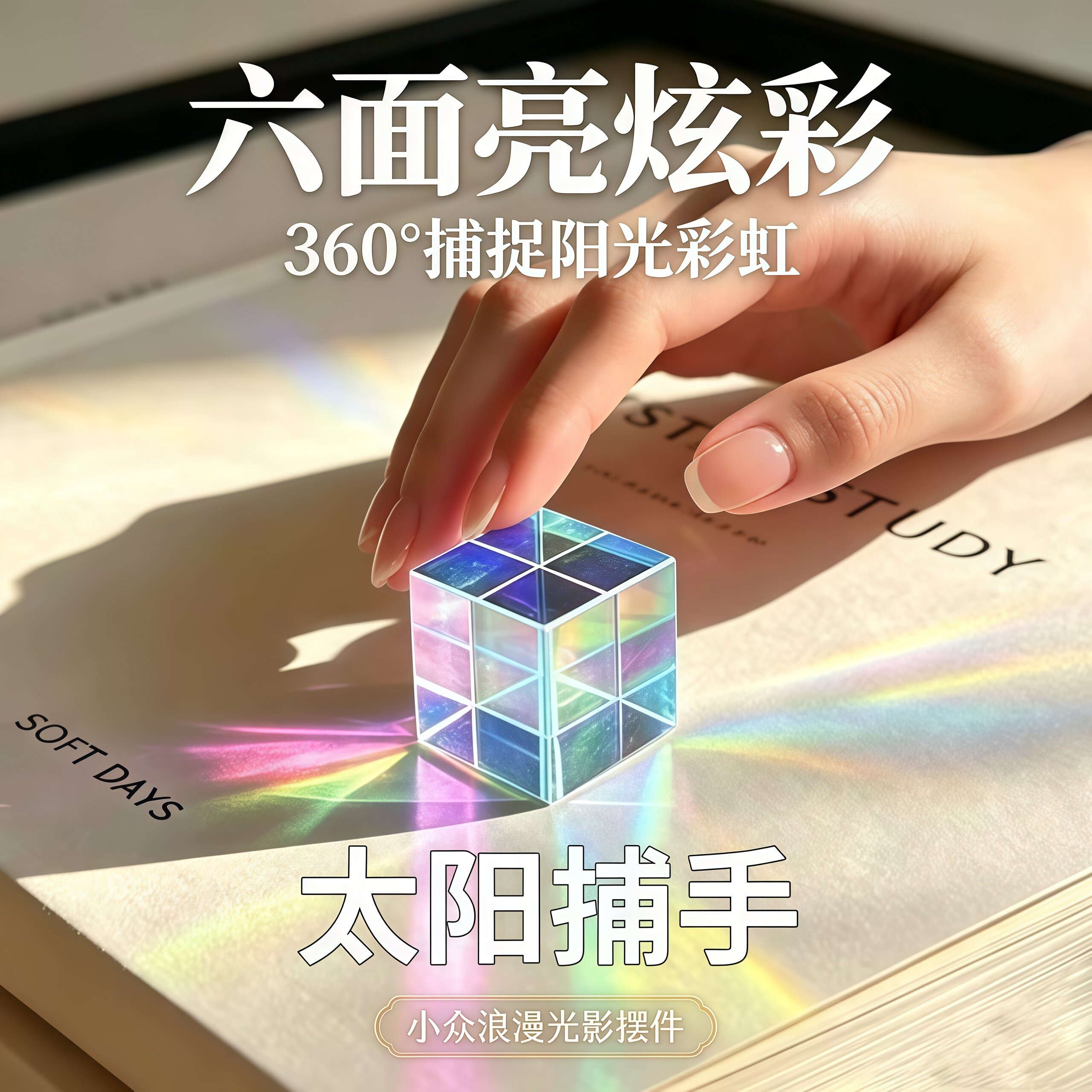 丁达尔效应太阳捕手玻璃摆件