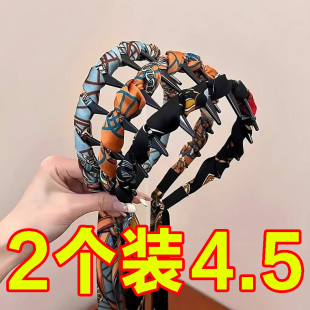 高级感设计高颅顶头箍丝带发饰头饰 复古宫廷风飘带发箍女2025新款