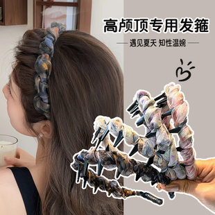 高颅顶发箍女款 带齿防滑洗脸头箍专用发带压发卡 2025外日常新款