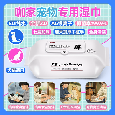 咖家KOJIMA宠物厚款湿巾
