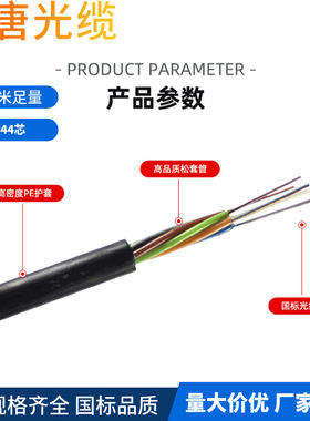 国标非金属阻燃光缆GYFTZY48芯户外单模GYFTY24芯非金属光纤线