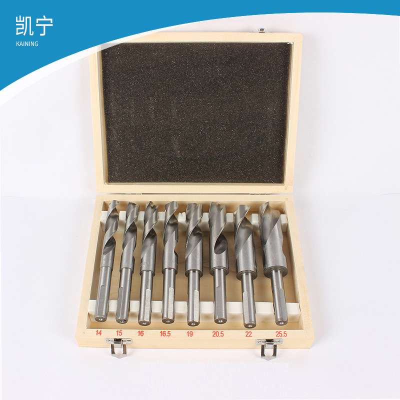 凯宁工厂供应麻花钻套装小柄钻头高速钢等柄麻花钻8pc木盒套装