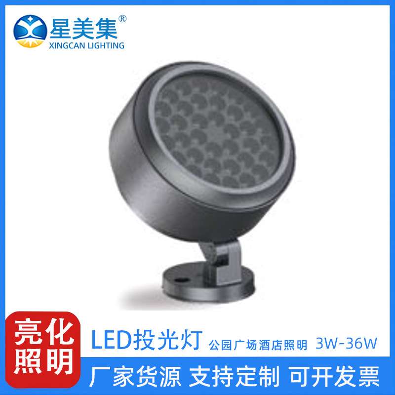 户外防水LED室外防水照树灯七彩rgb内外控投光灯  6W18W36W72W