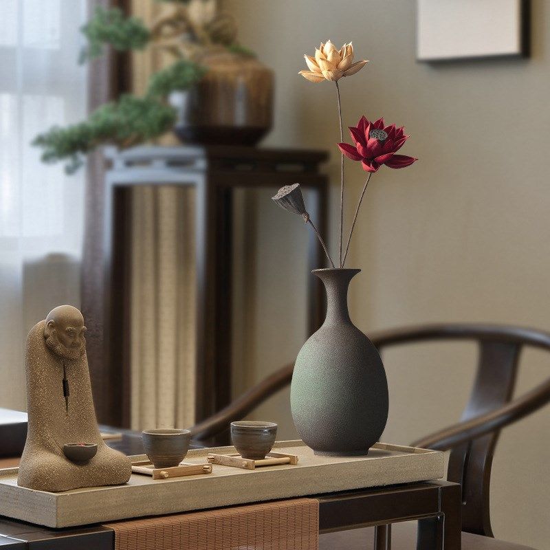 一日一花禅意花瓶新中式摆件日式手作陶瓷插花客厅玄关摆设装饰,标准件/零部件/工业耗材,其他五金件,淘宝优惠券,粉丝福利购,淘宝优惠卷
