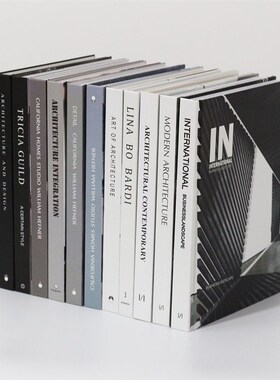 样板房装饰真书黑白灰系列会所别墅售楼处书房摄影摆场书纸质摆件