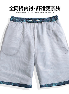 沙滩裤202g1新款速干可下水男士短裤游泳裤海边泡温泉度假宽松休