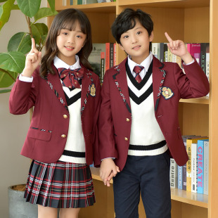 小学生校服幼儿园园服 韩版 学院风班服西装 外n套春秋冬季 儿童套装