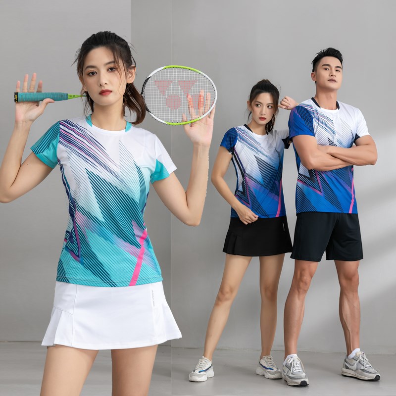 羽毛球服2024新款男r女运动服套装速干透气乒乓网球跑步比赛服定