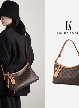 LK官方旗舰女包正品2026新款老花轻奢腋下包休闲软皮单肩斜挎包包