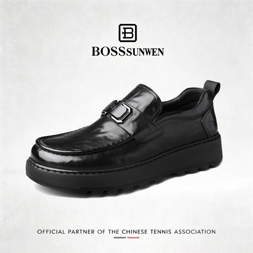 BOSSSUNWEN男士一脚蹬乐福鞋