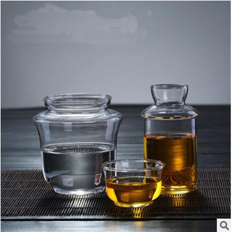 玻璃酒瓶温酒器烫酒壶家用白酒杯子套装暖酒具