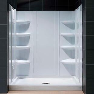 厂澳家标新西兰方形亚克力一底体薄盆AGJ淋浴底座三面高挡房水边