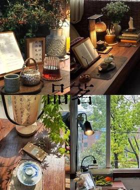 茶茶F9797HM7桌椅组合实台泡茶桌办公室简约木腿新中式家用阳台大