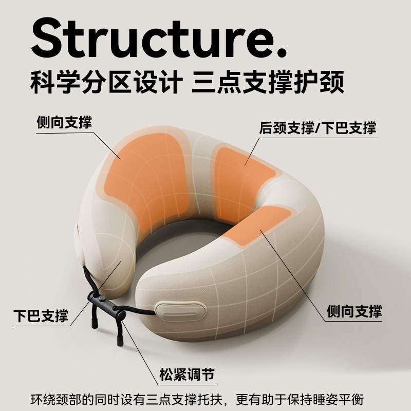 EVERYTHINK睡洞旅行颈枕脖子头枕飞机睡觉u形枕护颈脖枕便携u型枕