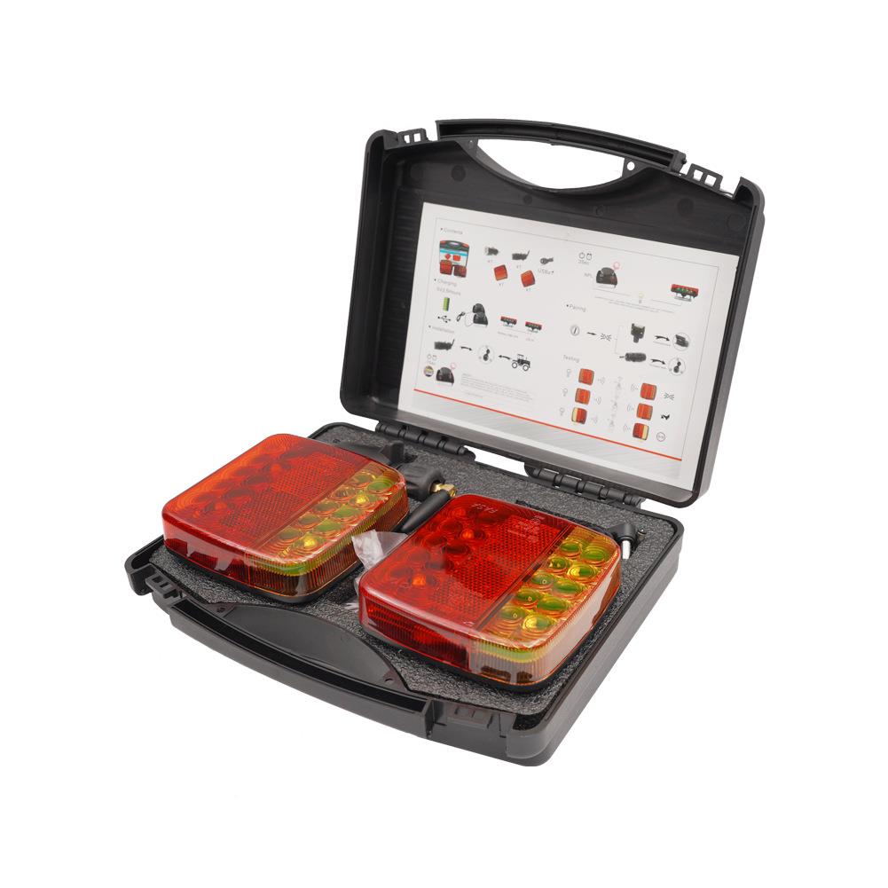 20ED无线方形黄罩壳拖车卡车尾灯红12-24v宽压tLer-01ilrlight