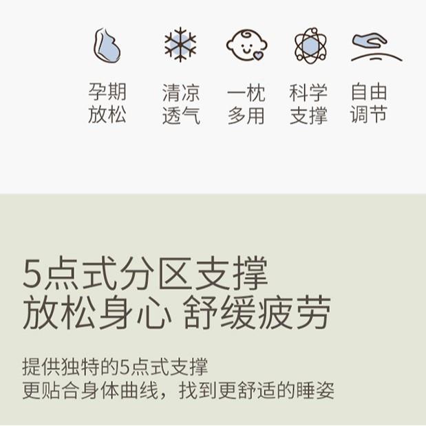 2抱052新锦氨A类多功能亲肤侧款睡孕妇抱TDC-BZ枕可调节可拆洗