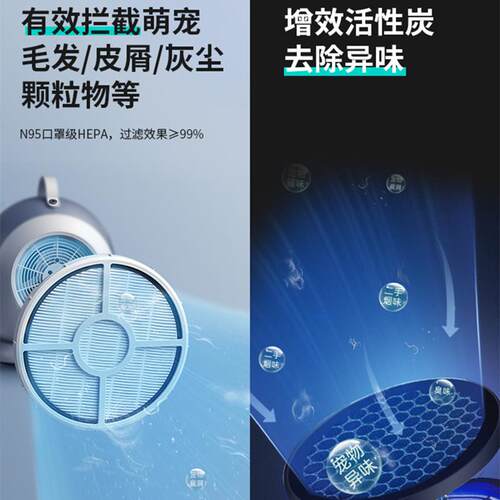 扇don空气循环扇智能净化E805电风落家用轻音地扇台立式摇头电e扇