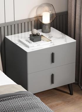 简易轻奢收床NDO头柜柜子纳简约款极简床边代储物现卧室小柜桌子