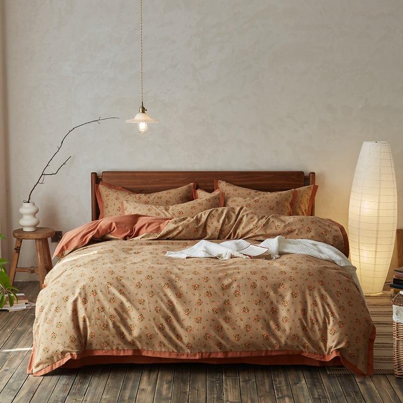 QDS46561100长绒棉秋冬加厚磨毛床上品四单件用套全纯棉20棉25新