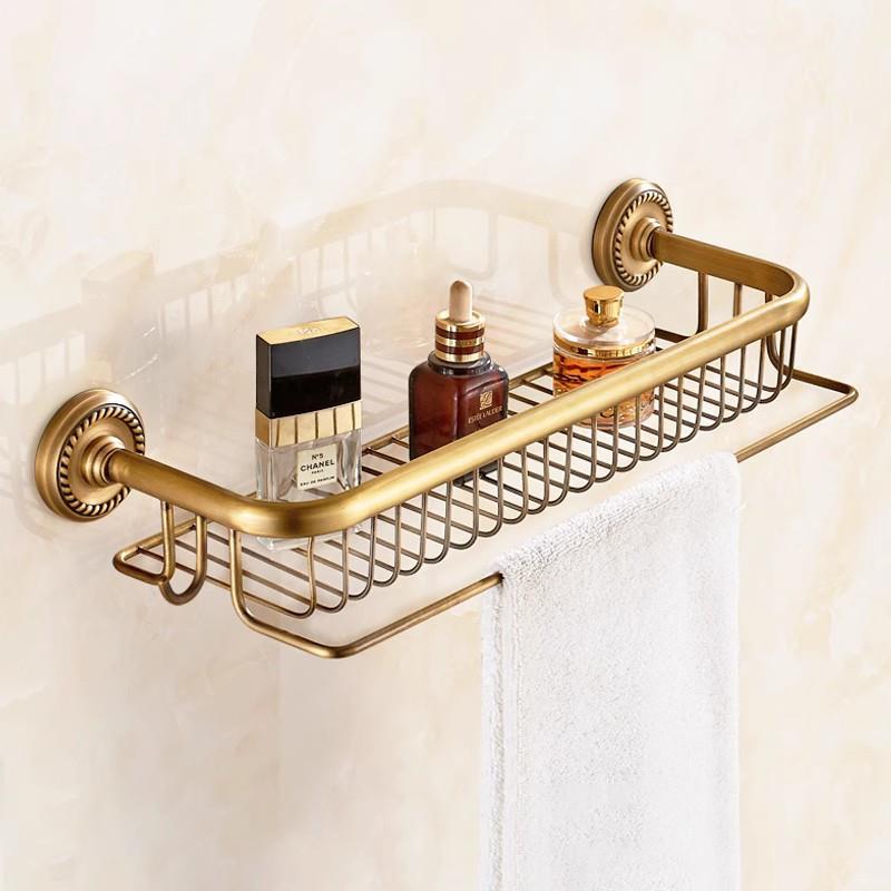 【源巾头厂家】复卫古毛巾架免打孔生间浴室置物架浴子架全776铜