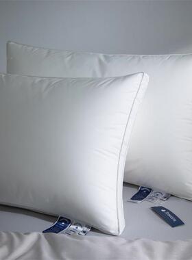 TVNA类纯棉五店星级酒专用双边头芯单人家用枕透气中枕低高枕头