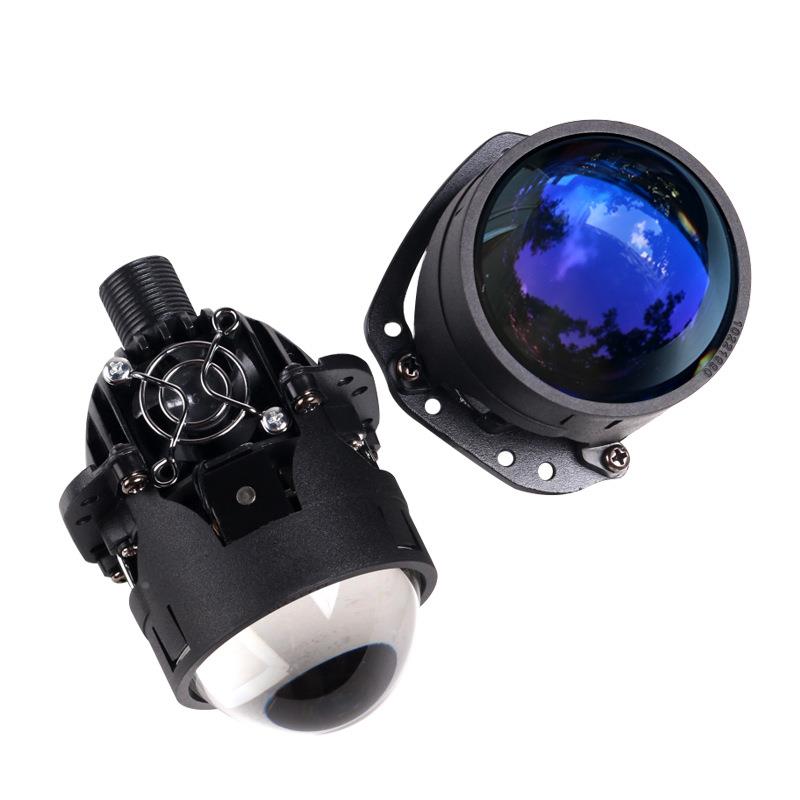 三为车灯新E品2.5寸S8蓝膜LE蓝膜LDK双光透大灯远近光一镜体40W55