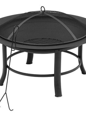 户外篝炉露营烧烤AL100420碳火盆柴篝火晚大型烤火盆家用会冬天火