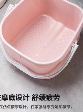 Q洗脚桶塑料足浴盆786Z按腿摩泡脚桶高深加厚过小脚盆沐足桶洗家