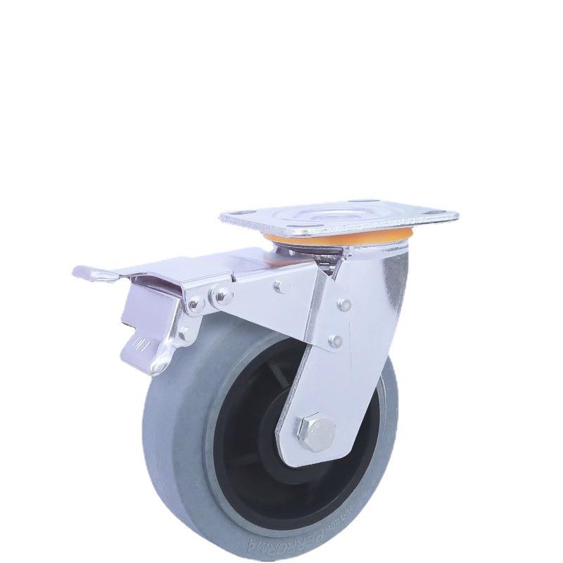 重型519灰色防静电4寸音5寸轮电6寸8寸TPR橡胶静轮工业导轮轱辘