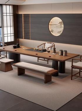 新中式实大木茶桌椅组合简约现代公室办泡茶桌家用CY-84704原客厅