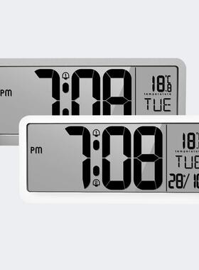 约时尚简多功能F300L挂钟卧室2客厅办公室大屏CD组闹铃台钟14英寸