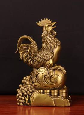 公铜鸡元宝如意鸡0056家吉旺彩鸡摆件厂祥吉祥鸡