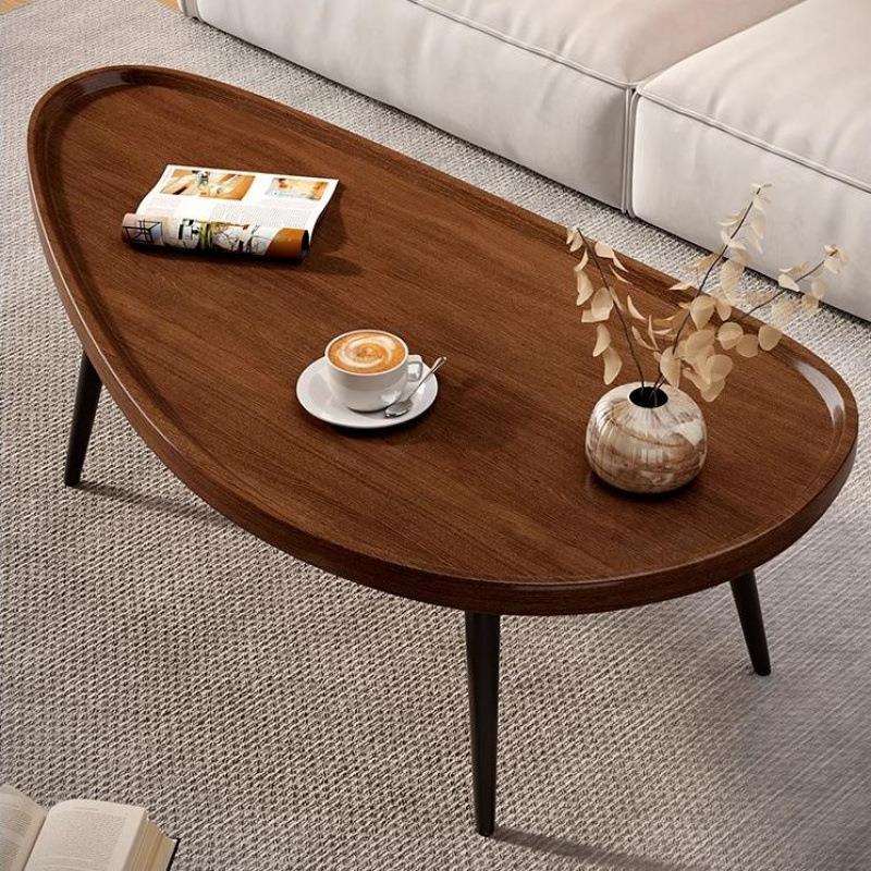 轻代奢椭形PIB芒果茶几小桌简易个性现客子厅家用小户型创意茶桌