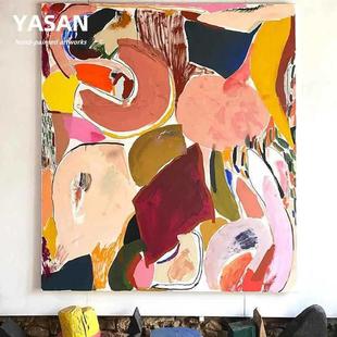 顺丰纯后现代客厅油玄画工抽象关433装饰画手巨幅壁画肌理挂画