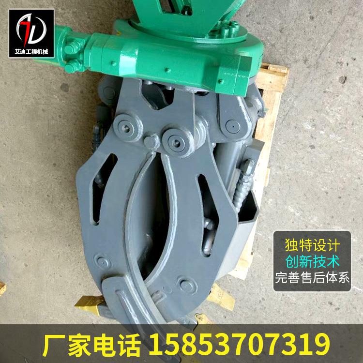 破碎锤使用爪子打木桩抓木上4器抓小5-0公分木SUT桩厂直发