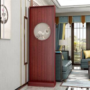 花好月圆屏风隔断客厅中式入户进实木挡玄关约ABL装门饰简遮摆件