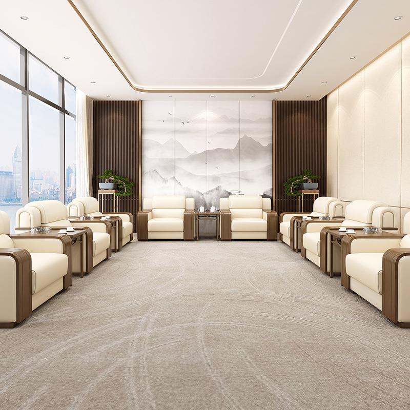 接会议室大堂会商务洽谈单人AM-8802位待茶几条几J公*办沙发会客