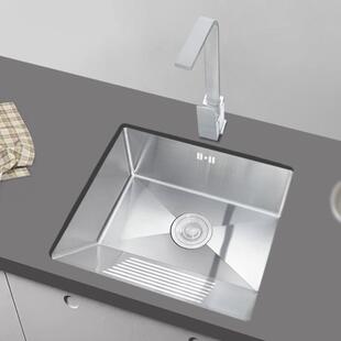 家用阳台衣盆带搓板SUS台34不锈钢单槽下PLO手工洗衣池0小号洗洗