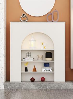 欧时尚壁式家用室内白色法式炉装饰柜艺AWQyWHcE拱形术置物架民宿