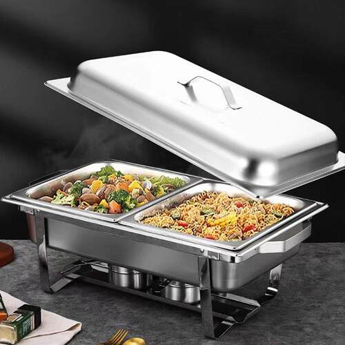 厂家直销chafing dish跨境不锈钢商用自助餐炉加热酒精早炉保温炉