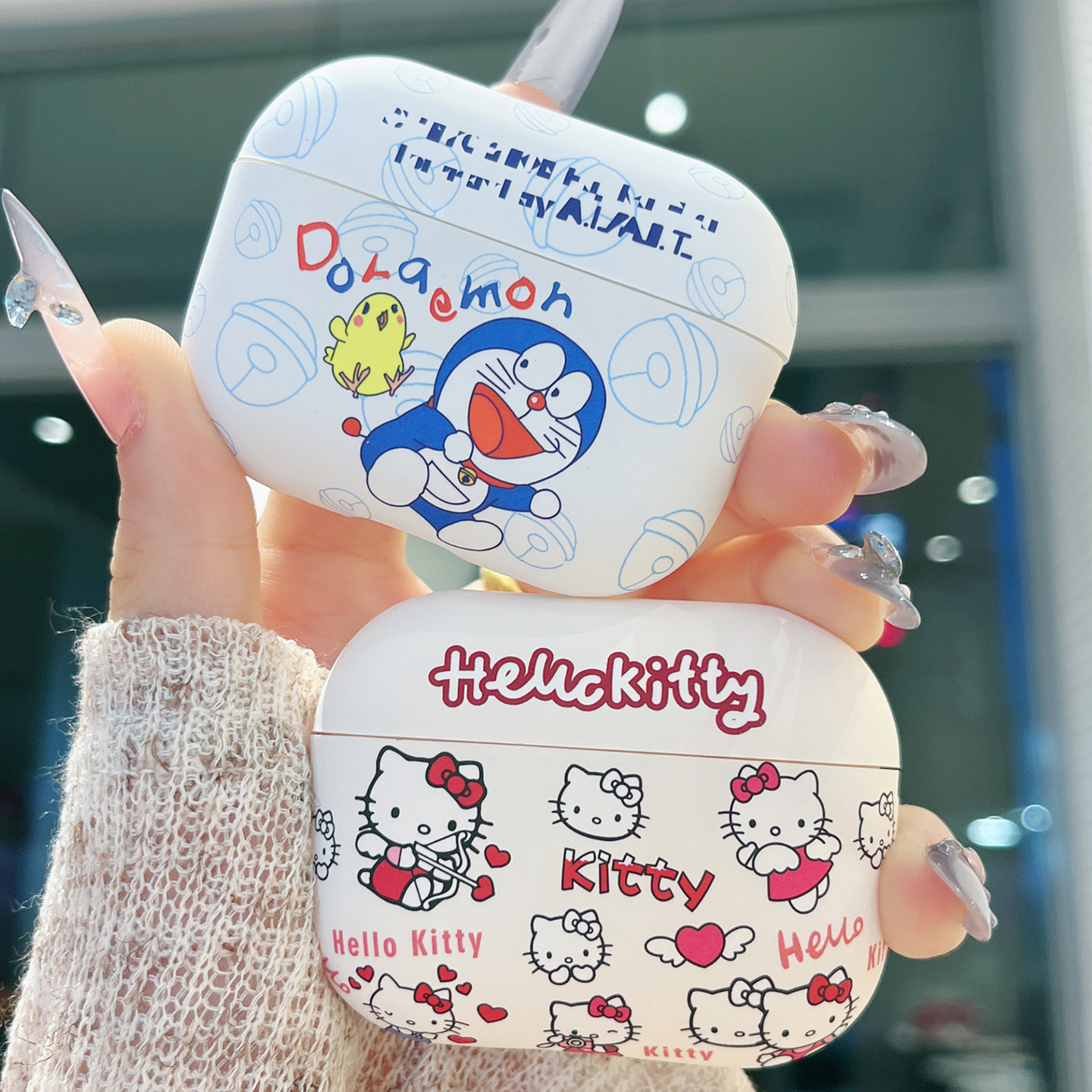 可爱多啦A梦Kitty猫适用苹果耳机airpodspro3保护套耳机4代保护壳airpods4耳机壳air4蓝牙耳机套airpodspro2