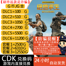 PUBGG币绝地求生G币CDK游戏币官方充值正版兑换码CDK激活码pubg秒