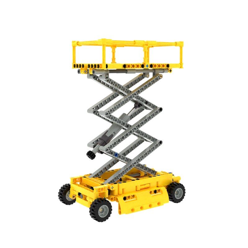 小小工程师国产积木电动齿轮工程机械组模型科技教育拼装升降机