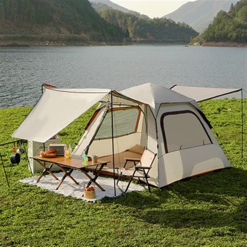 新款天幕帐篷h户外天幕一体便捷式全自动二合一防雨野餐露营可