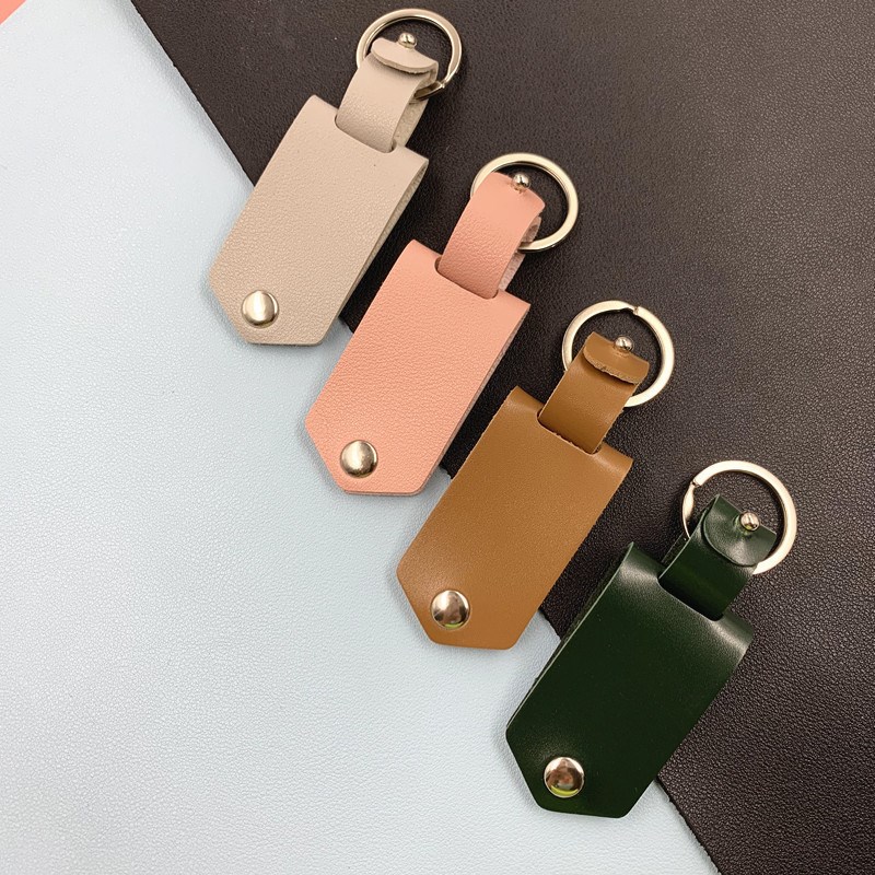 现货热升华金属相框钥匙牌1寸 日韩皮革DIY相片钥匙扣 父亲节纪念