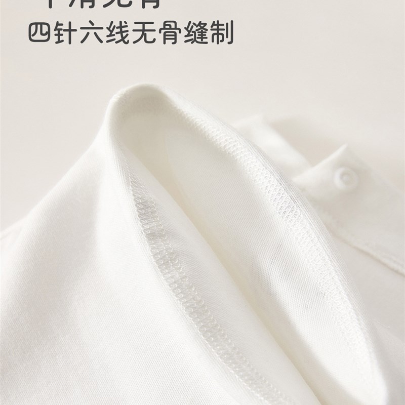 婴儿纯棉衣服春秋装对开新生儿男女宝宝哈衣爬服四季款a类连体衣