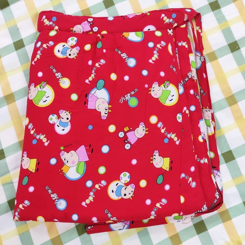 秋冬新生儿婴儿下半身纯棉花抱裙中国红宝宝O围腰老式厚款保暖包