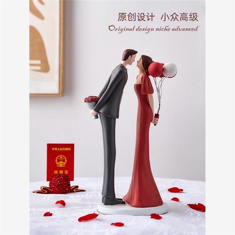 北欧轻奢情侣摆件婚房家居装饰品闺蜜新婚结婚礼物送新人高档实用