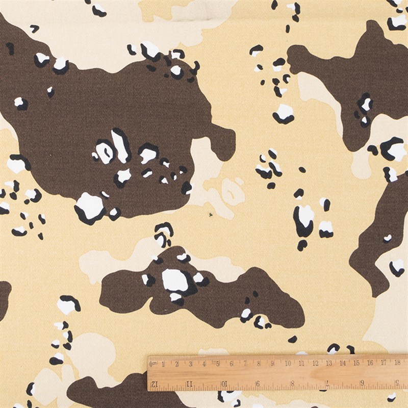 纯棉梭织海洋迷彩面料 260g全棉印花斜纹布料 运动裤装面料现货