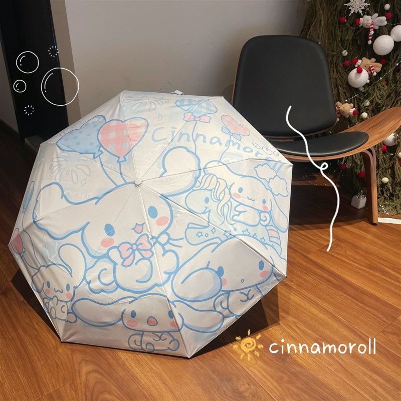 玉桂狗雨伞女生高k颜值可爱日系晴雨两用全自动卡通大耳狗遮阳女